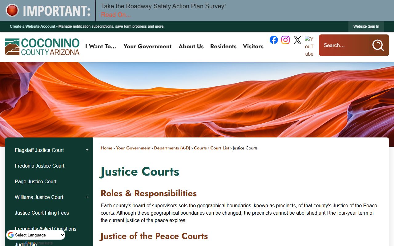 Coconino County Justice Courts directory