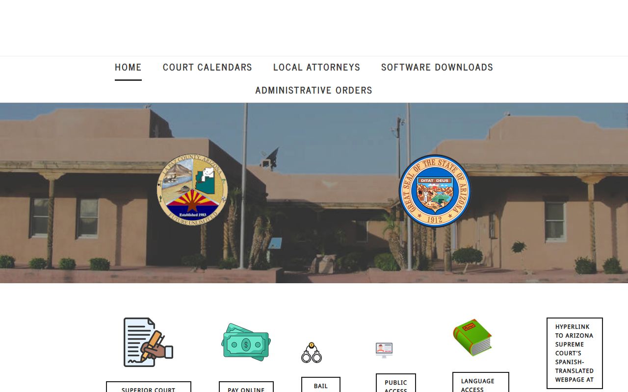 La Paz County Clerk of Superior Court homepage